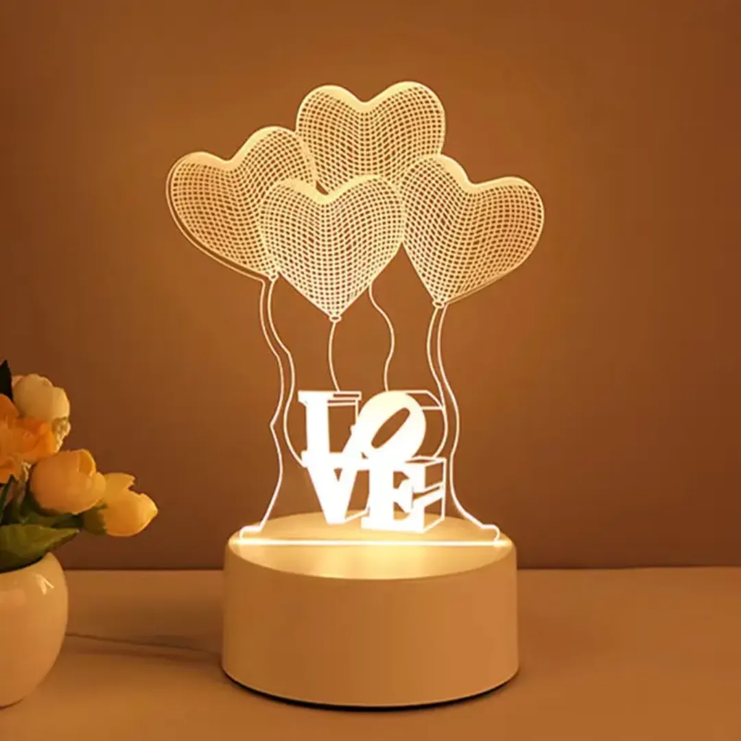LOVE 3D lampa
